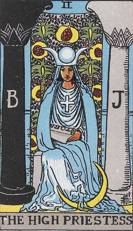 Rider-Waite-Smith illustration for The High Priestess