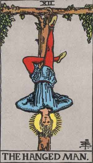 Rider-Waite-Smith illustration for The Hanged Man