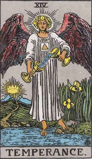 Rider-Waite-Smith illustration for Temperance