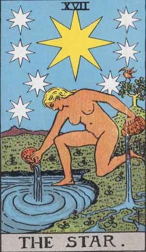 Rider-Waite-Smith illustration for The Star